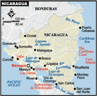 Karte von Nicaragua